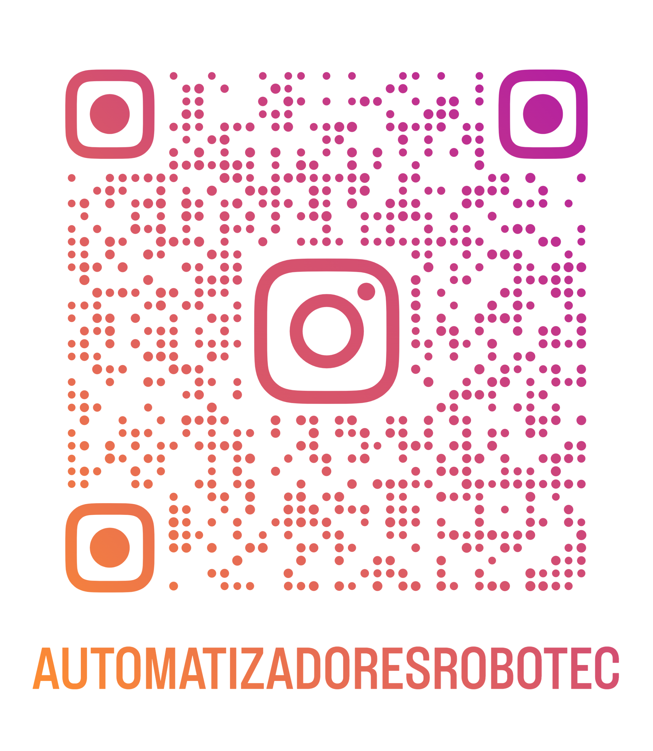 QR Code do Instagram @automatizadoresrobotec