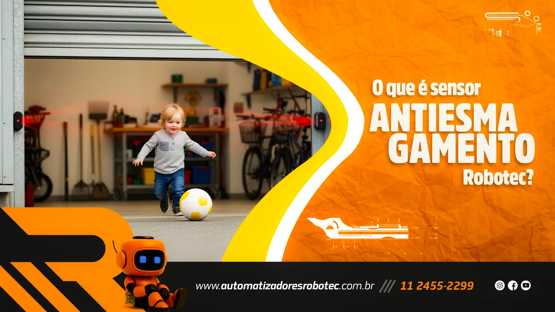 O que é sensor antiesmagamento Robotec?