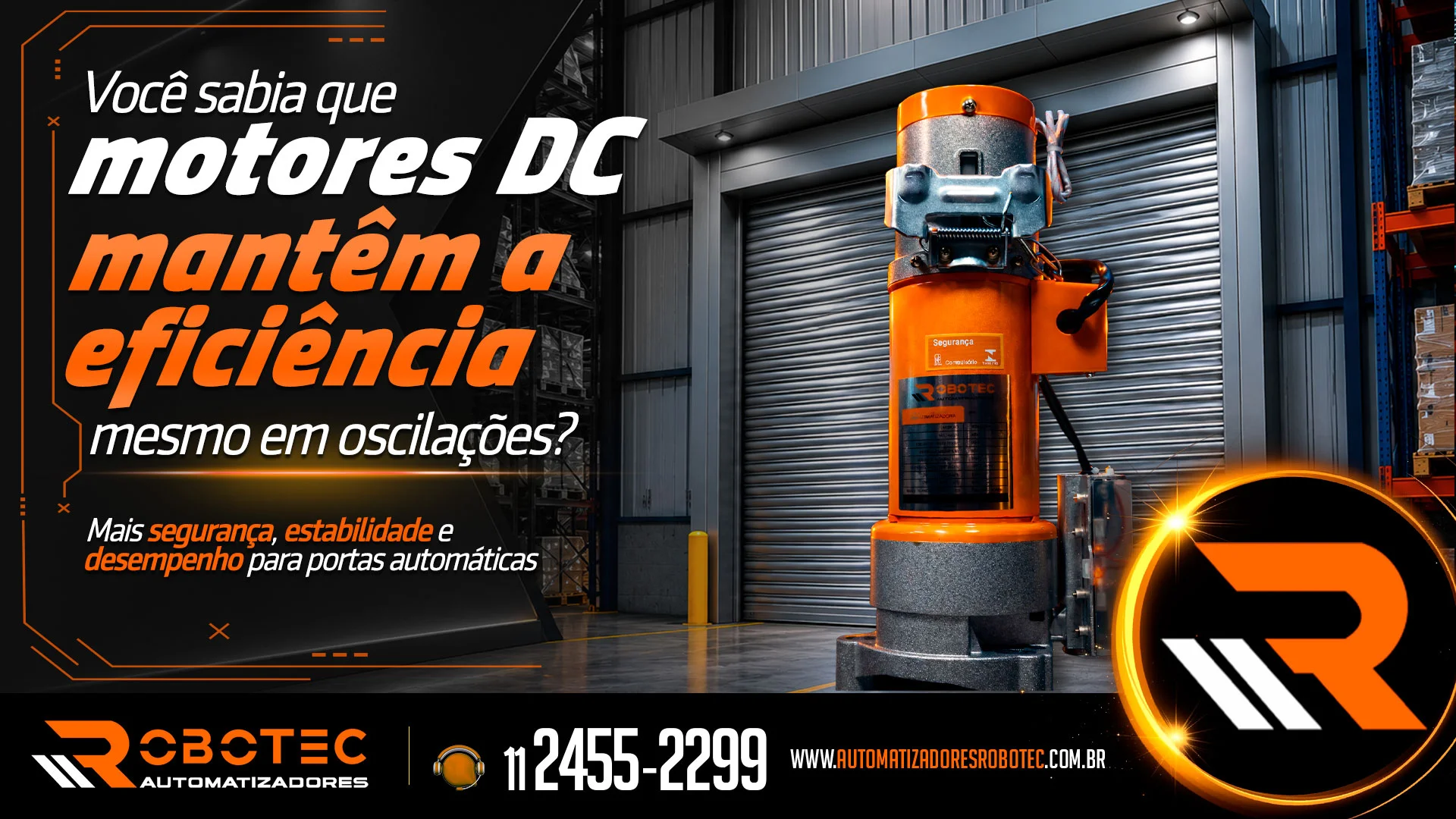 Você sabia que os motores DC não perdem a eficiência com quedas de energia?