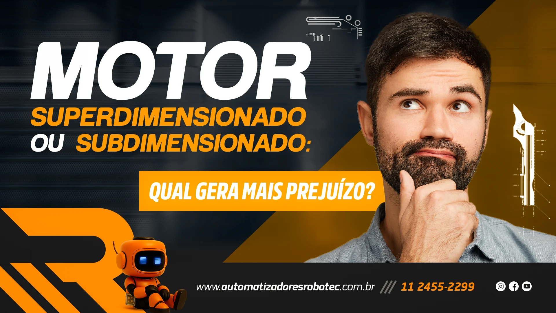 Motor superdimensionado ou subdimensionado: qual gera mais prejuízo?