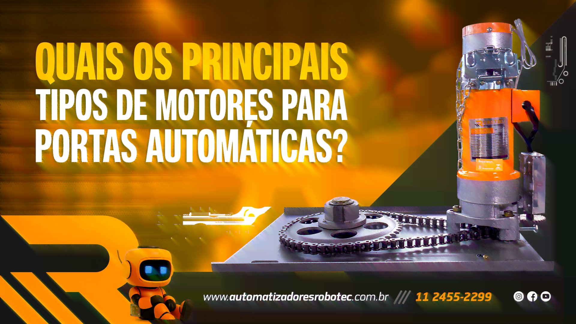 Quais são os principais tipos de motores para portas automáticas?