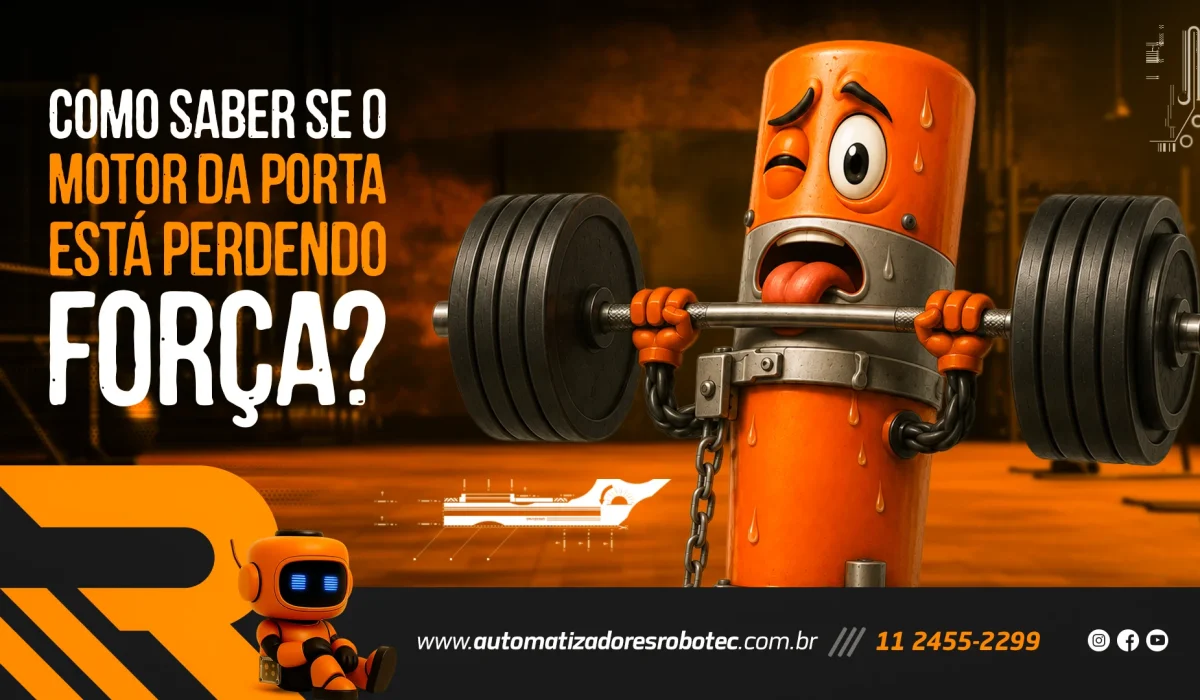 Como saber se o motor da porta está perdendo força?
